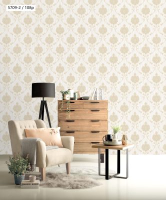 Giấy Dán Tường Hoa Văn Châu Âu Cổ Điển 3D Hàn Quốc 5709-2