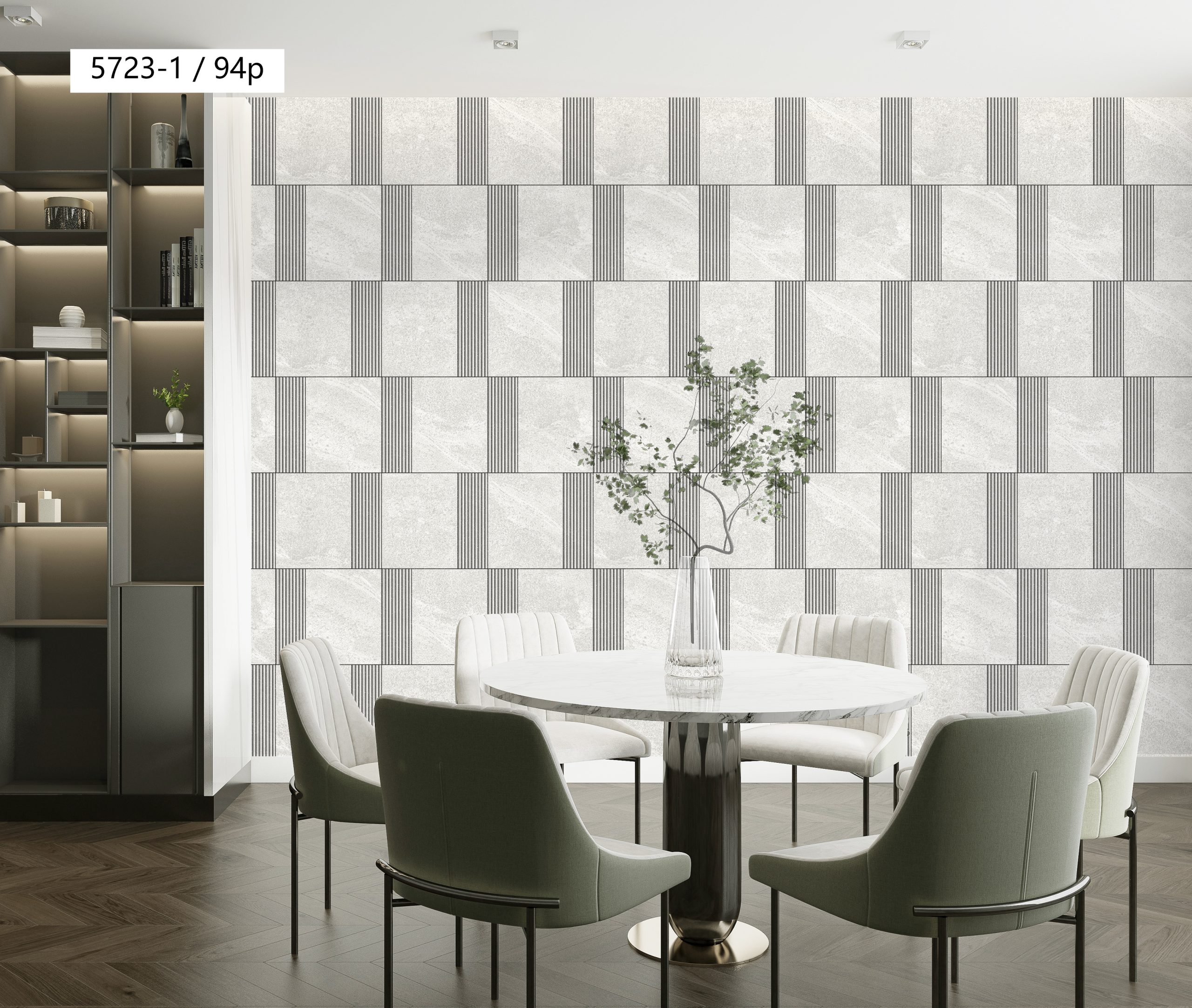 Giấy Dán Tường Phòng Khách 3d Hàn Quốc 5723-1