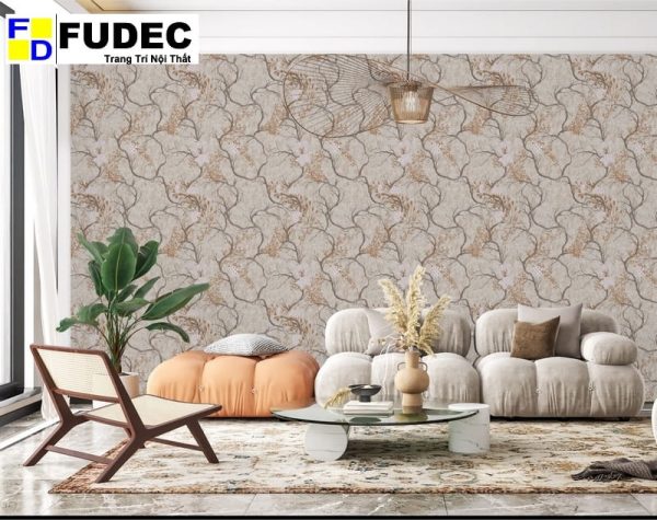 Giấy Dán Tường 3d Hàn Quốc Cao Cấp Họa Tiết Cành Cây Hoa 8601-1 Trang Trí Phòng Ngủ, Phòng Khách