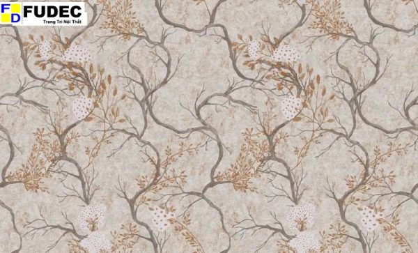 Giấy Dán Tường 3d Hàn Quốc Cao Cấp Họa Tiết Cành Cây Hoa 8601-1 Trang Trí Phòng Ngủ, Phòng Khách - Ảnh 2