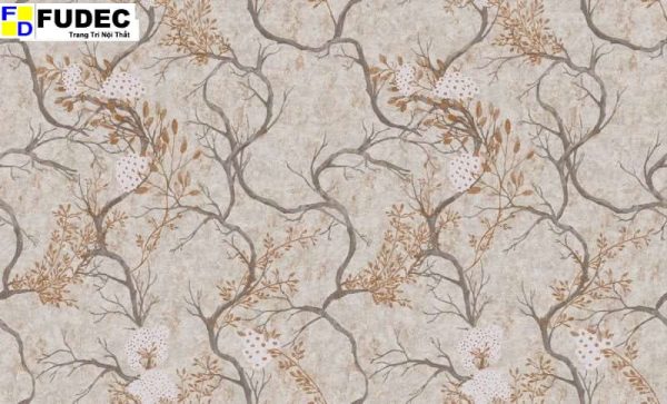 Giấy Dán Tường 3d Hàn Quốc Cao Cấp Họa Tiết Cành Cây Hoa 8601-1 Trang Trí Phòng Ngủ, Phòng Khách - Ảnh 3