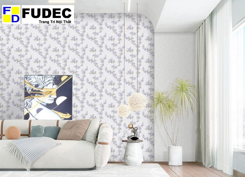 Giấy Dán Tường Hoa Văn Thanh Lịch 3d Hàn Quốc 8618-1