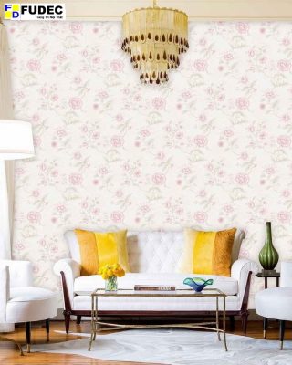 Giấy Dán Tường Hàn Quốc Hoa Hồng Dây 3D 9823-3