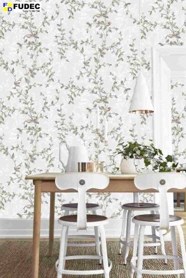 Giấy Dán Tường Hàn Quốc Dây Lá 3D 9825-3