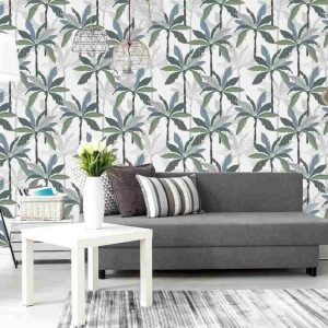 Giấy Dán Tường Hàn Quốc Cây Lá Tropical 9826-1