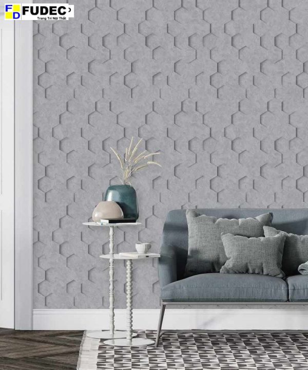 Giấy Dán Tường Hàn Quốc Lục Giác 3D 9830-3
