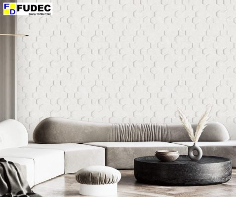 Giấy Dán Tường Hàn Quốc Lục Giác 3D 9830-4