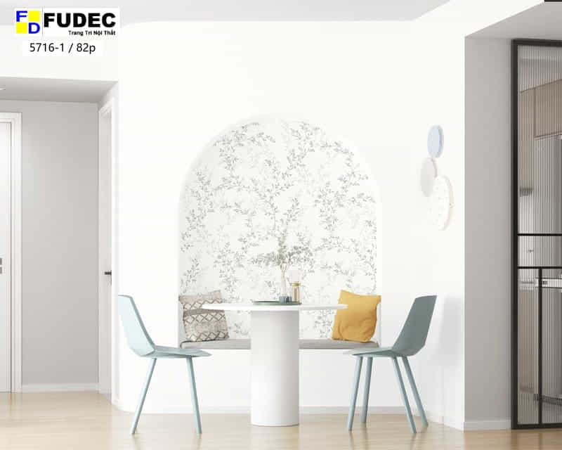 Giấy Dán Tường Hàn Quốc Dây Lá 3D 5701-3
