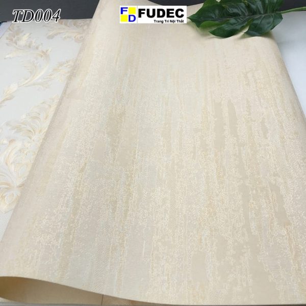 Giấy Dán Tường Phòng Ngủ Xước Gỗ Vàng TD04