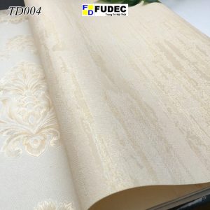 Giấy Dán Tường Phòng Ngủ Xước Gỗ Vàng TD04