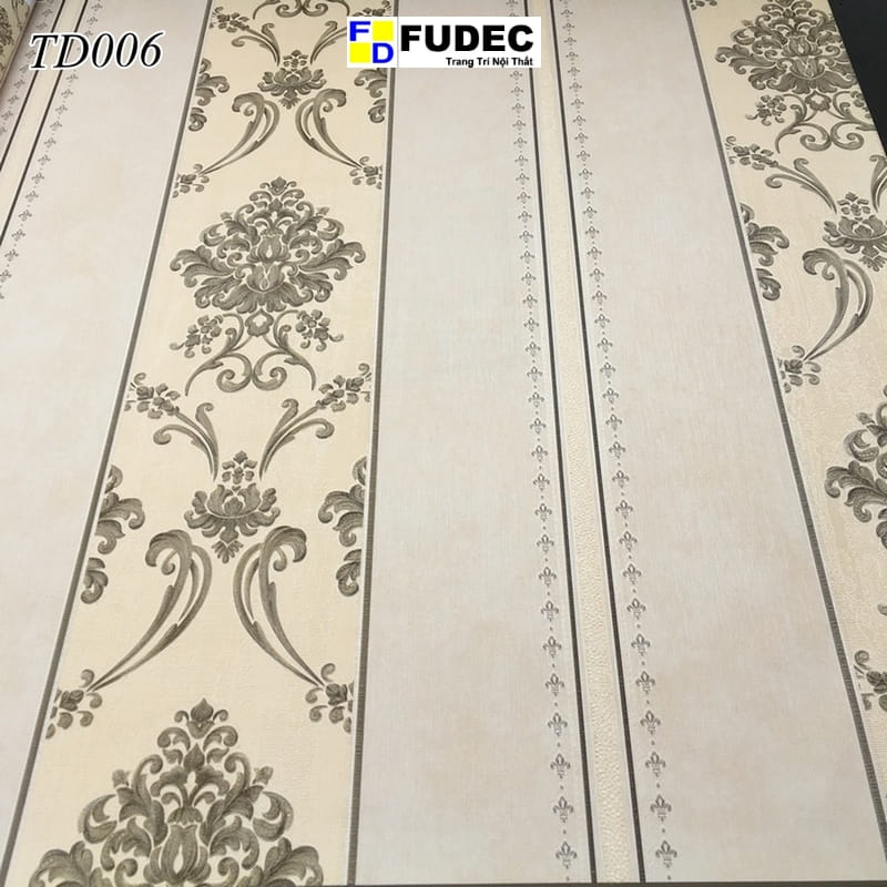 Giấy Dán Tường Phòng Khách Hoa Văn Châu Âu TD06