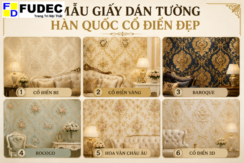 6 mau giay dan tuong Han Quoc co dien dep sang trong