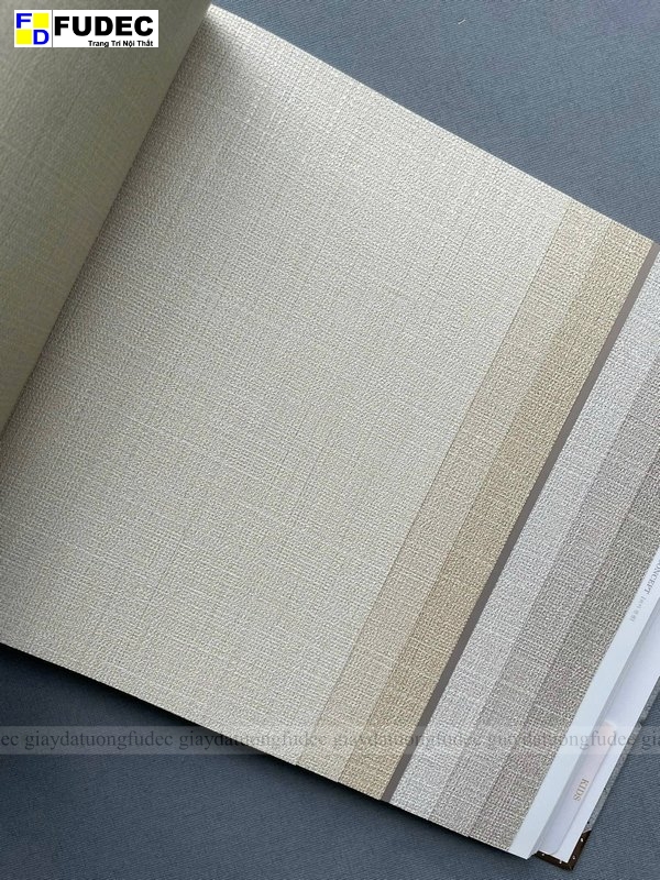 Bề mặt giấy dán tường Hàn Quốc giả vải vân linen
