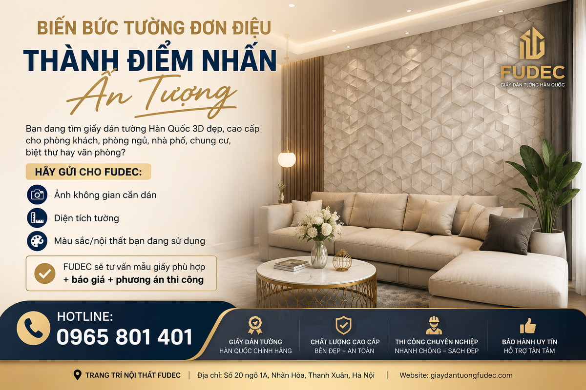 FUDEC tu van mau giay dan tuong Han Quoc 3D