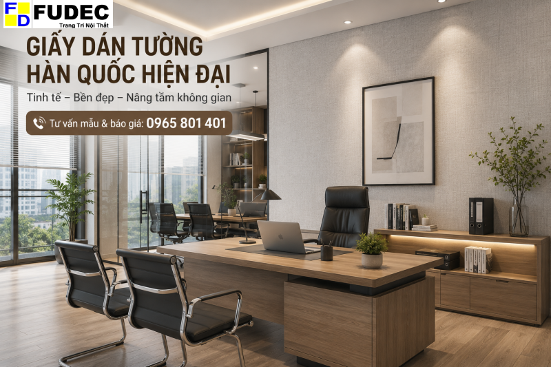 Giấy dán tường Hàn Quốc hiện đại cho văn phòng