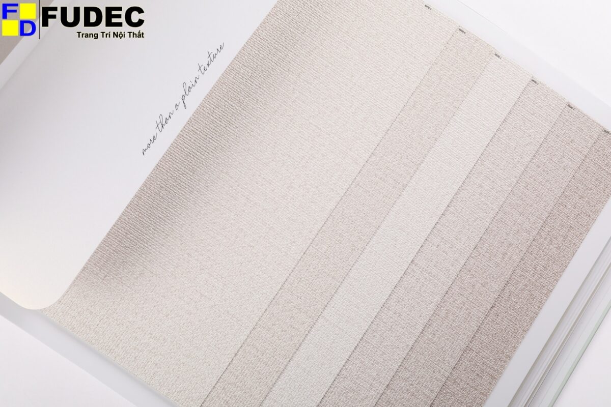 Giấy dán tường giả vải Hàn Quốc màu be